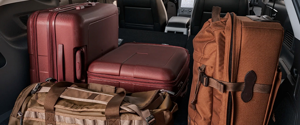 Trunk of 2023 EDGE packed with suitcases