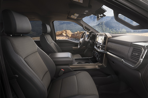 Interior shot of 2023 Ford F-150 Rattler.