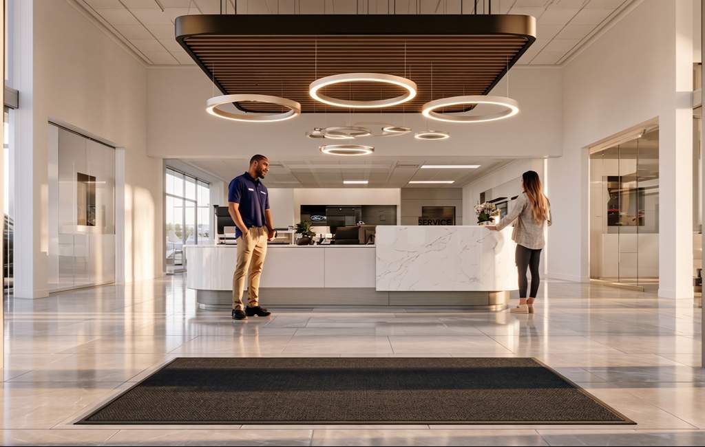 Dealership reception desk