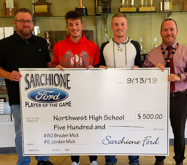 Sarchione Ford Proudly Supporting Your Local High School Football Programs